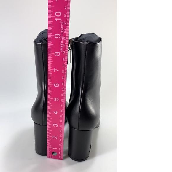 YSL Black Lou Pin Zip 70mm Nappa Leather Almond Toe Boots Booties D829 - Picture 3 of 12